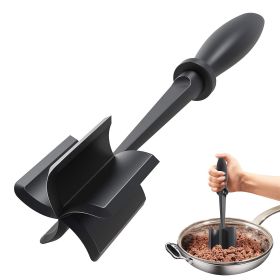 1pc Manual Meat Chopper; Heat Resistant Meat Masher For Hamburger Meat; Ground Beef Smasher; Nylon Hamburger Chopper Utensil