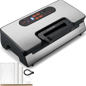 Vacuum Sealer Machine, 90Kpa 130W Powerful Dual Pump and Dual Sealing, Dry and Moist Food Storage