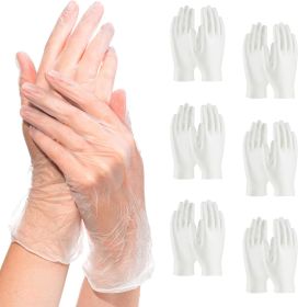 Pack of 1000 Vinyl Gloves, Natural color, Medium size, 2.5 Mil Powder, Latex Free Disposable Gloves. Non Sterile Ambidextrous Food Gloves for Kitchen