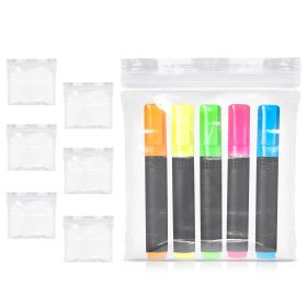 Clear Plastic Reclosable Zipper Bags, 6 x 6 Inch. Pack of 50 Resealable Plastic Bags. High Clarity Polypropylene Reclosable Zip Bags