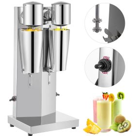 Milkshake Maker Kit, Stainless Steel Electric Milkshake Maker, 180W Milkshake Machine, Double Head Classic Milkshake Maker with 800ml Cup