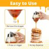 1pc Honey Dispenser; No Drip Maple Syrup Dispenser; Honey Comb Shaped Honey Pot; Honey Jar With Storage Stand; 8oz Capacity