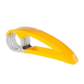 1pc Banana Slicer, Kitchen Gadget, Stainless Steel Blade, Banana Slicer, Cucumber, Ham, Can Be Used With 6.88in*2.04in (Color: yellow)