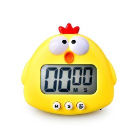 Kitchen Timer; Cute Cartoon Pig Electronic Countdown Timer; LCD Digital Cooking Timer Cooking Baking Assistant Reminder Tool (Color: yellow)