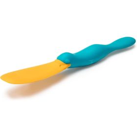 1pc Jam Spatula Jam Spatula; Unique Kitchen Gadget; BPA Free And Food Safe Crepe Spreader; Kitchen Spatula; Fun Gadget For Gourmets; Jar Spatula For S (Color: Yellow & Blue)