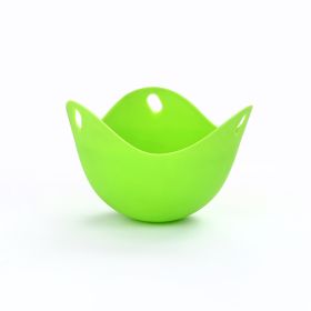 1pc Silicone Egg Cooker; Kitchen Cooking Tool 2.55x3.54inch (Color: green)