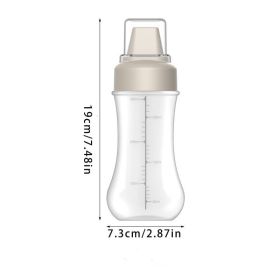 1pc Squeeze Sauce Bottle; Leak Proof Refillable Condiment Container For Salad Ketchup Honey Jam; Squeeze Sauce Bottle Oyster Sauce Squeeze Bottle; Hom (Color: Gray 1pc)