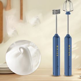 Egg Beater Cream Whisk Household Small Wireless Handheld USB Charging Blender (Color: Green Double Head)