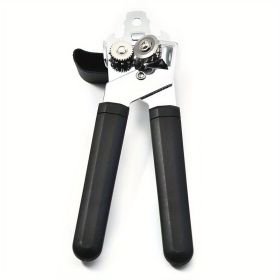 1pc can opener (Color: Black)