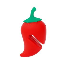 Creative Pepper Carrot Chicken Thigh Shape Overflow Stopper Cute Silicone Spill-proof Pot Lid Rack Pot Cover Lifter Kitchen Tool (Color: orange)